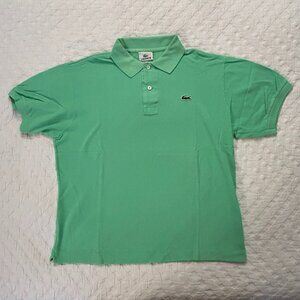 Lacoste Polo Shirt Adult Medium Size 5 Green Crocodile Rugby Mens A19